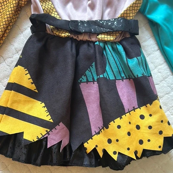 Colorful Patchwork Kids Costume with Wig - Picture 5 of 7